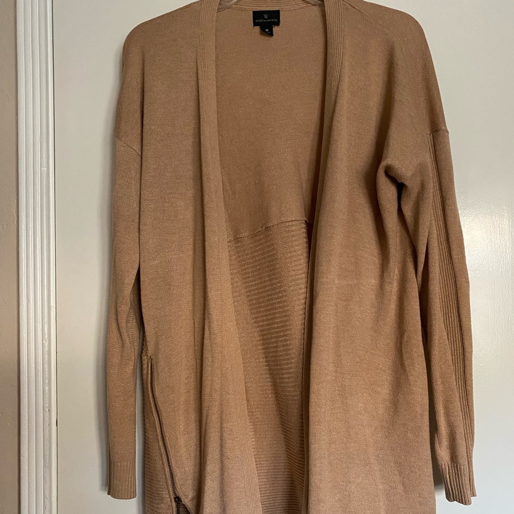 Tan cardigan sweater